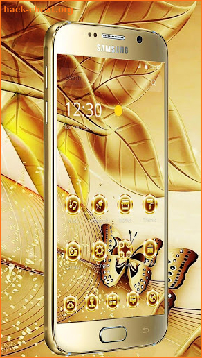 Gold Luxury Leaf Business Theme screenshot