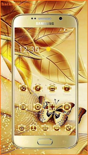 Gold Luxury Leaf Business Theme screenshot