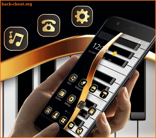 Gold Luxury Piano Theme screenshot