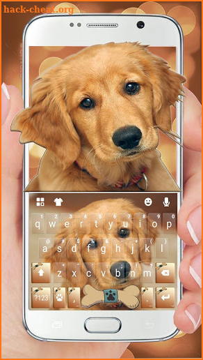 Gold Naive Puppy Keyboard Theme screenshot