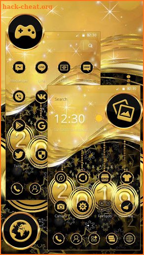Gold New Year 2019 Theme screenshot