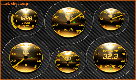 Gold OBD 2 Torque Theme screenshot
