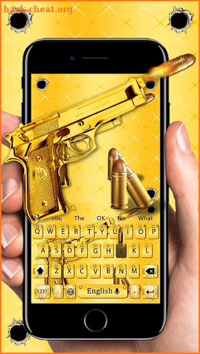 Gold Pistol Metal Keyboard screenshot
