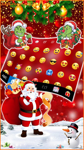 Gold Red Christmas Keyboard Theme screenshot