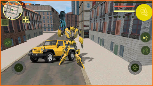 Gold Robot Car Transforme Futuristic Supercar screenshot