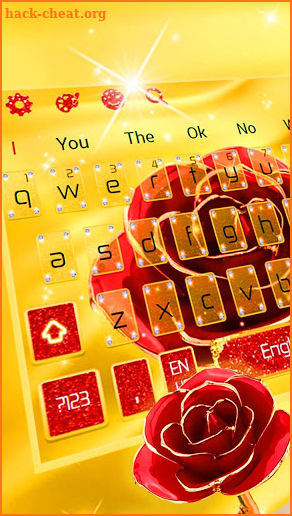 Gold Rose Keyboard Theme screenshot