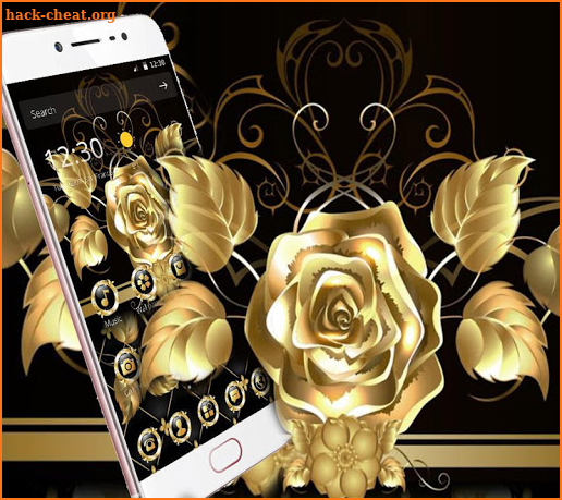 Gold Rose Leaf Theme screenshot