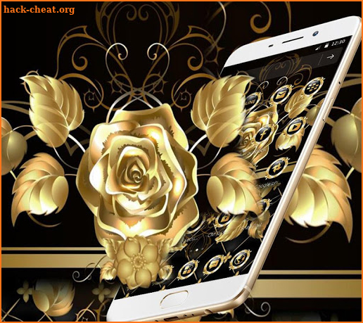 Gold Rose Leaf Theme screenshot