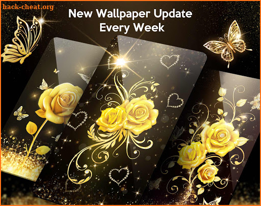 Gold Rose Live Wallpaper & Launcher Themes screenshot