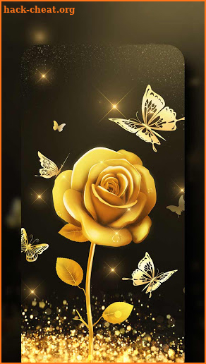 Gold Rose Live Wallpaper & Launcher Themes screenshot