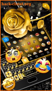 Gold Rose Lux Keyboard Theme screenshot