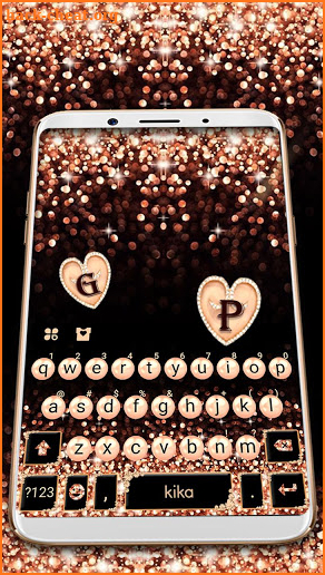 Gold Rose Pearl Luxury Keyboard screenshot