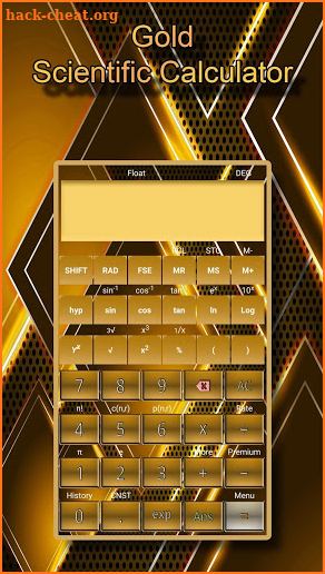 Gold Scientific Calculator - Do Math on your Phone screenshot