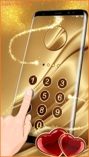 Gold Silver silk - lock screen theme screenshot
