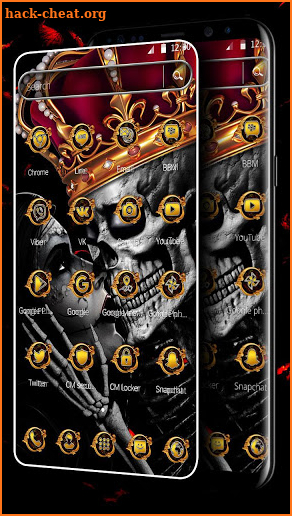 Gold Skull King Theme screenshot