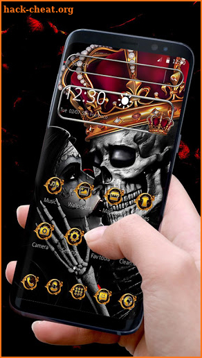 Gold Skull King Theme screenshot