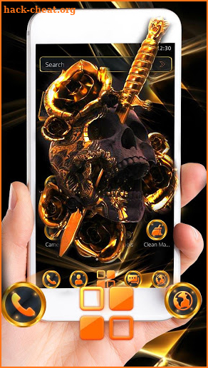 Gold Skull Sword Theme screenshot