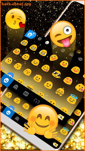 Gold Sparkle Pearls Keyboard Theme screenshot