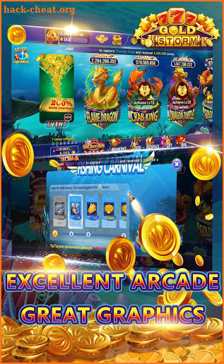 Gold Storm Casino - Asian Fishing Arcade Carnival screenshot