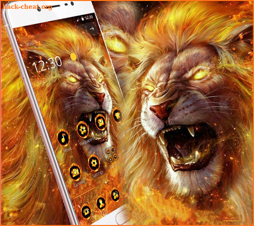 Gold Vivid Blustering Lion Theme screenshot