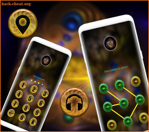 Golden Abstract Launcher Theme screenshot