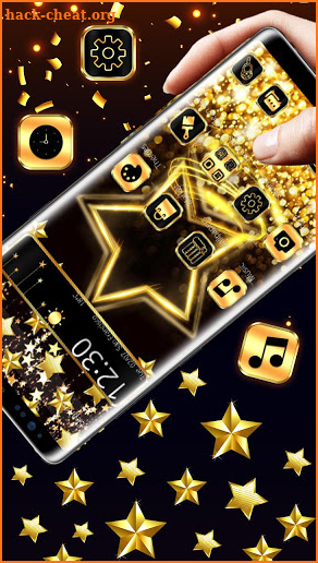 Golden Alluring Star Wallpapers Theme screenshot