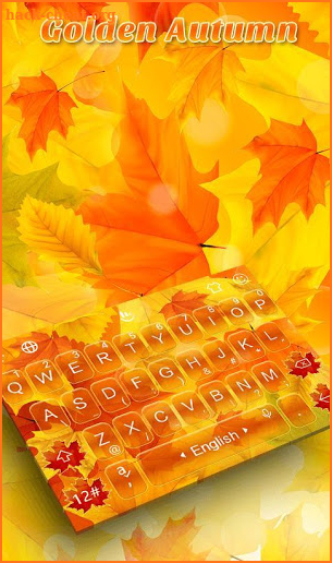 Golden Autumn Keyboard Theme screenshot
