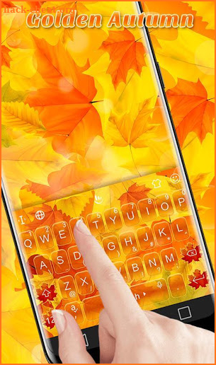 Golden Autumn Keyboard Theme screenshot