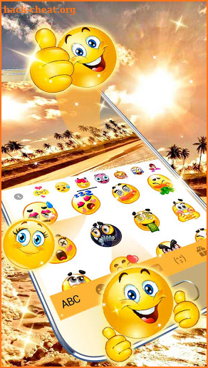 Golden Beach Keyboard Theme screenshot