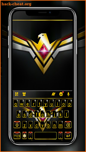 Golden Black Eagle Keyboard Background screenshot