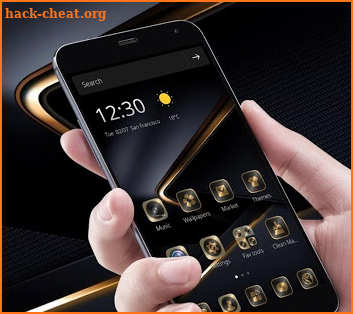 Golden Black Theme for Huawei P10 screenshot