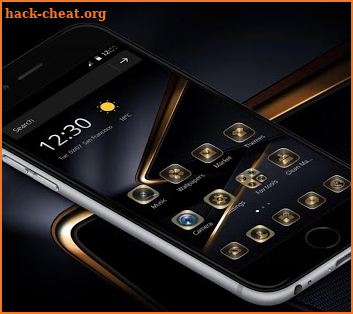 Golden Black Theme for Huawei P10 screenshot