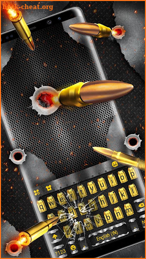 Golden Bullets Crack Keyboard Theme screenshot