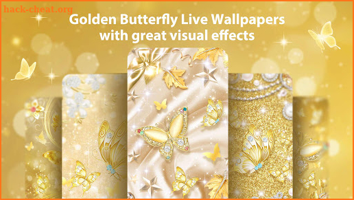 Golden Butterfly Live Wallpaper & Launcher Themes screenshot