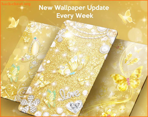 Golden Butterfly Live Wallpaper & Launcher Themes screenshot