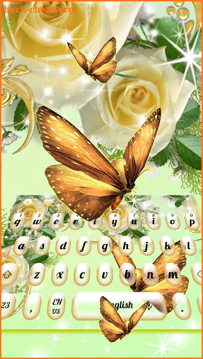 Golden Butterfly Rose Keyboard screenshot
