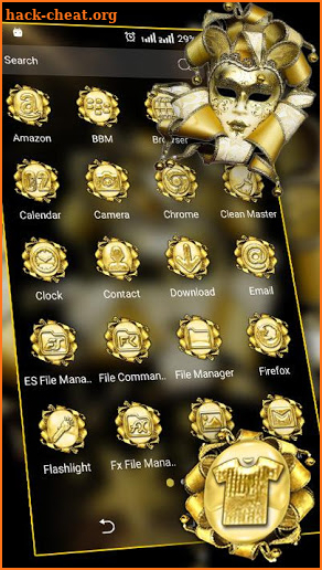 Golden Carnival Mask Theme screenshot