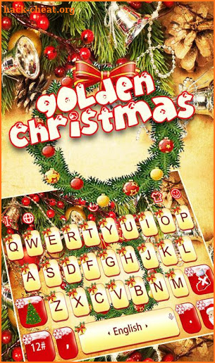 Golden Christmas Keyboard Theme screenshot