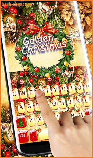 Golden Christmas Keyboard Theme screenshot
