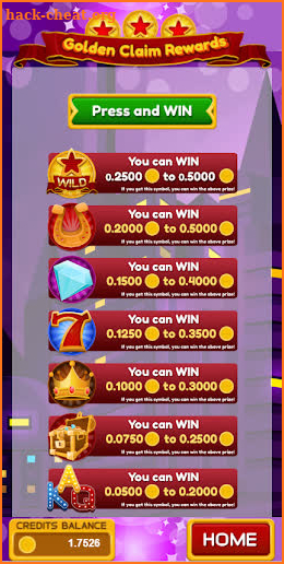 Golden Claim Rewards screenshot