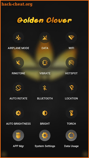 Golden cover APUS Launcher theme screenshot