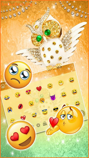 Golden Diamond Chromatic Owl Keyboard screenshot