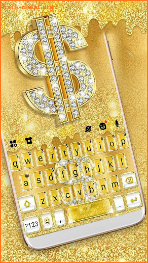 Golden Dollar Drops Keyboard Theme screenshot