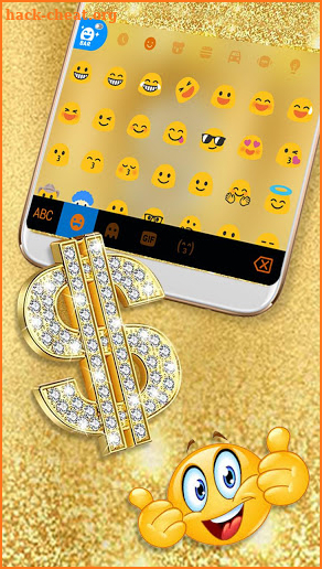 Golden Dollar Drops Keyboard Theme screenshot