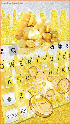 Golden Dollar Sign Keyboard Theme screenshot