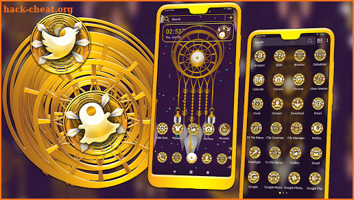 Golden Dream Catcher Launcher Theme screenshot