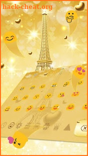 Golden Effiel Tower Keyboard Theme screenshot