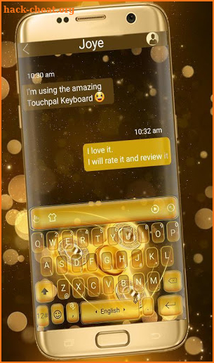 Golden Fidget Spinner Keyboard Theme screenshot