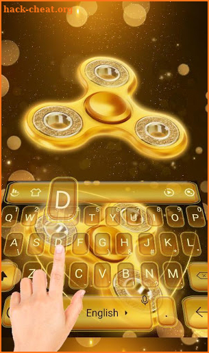 Golden Fidget Spinner Keyboard Theme screenshot