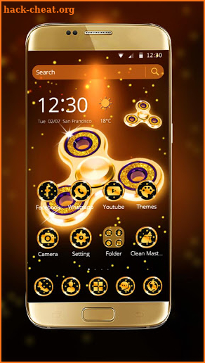 Golden Fidget Spinner Theme screenshot